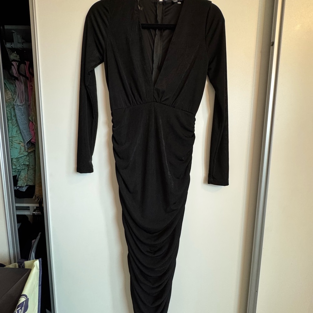 Fashion Nova black long sleeve dress